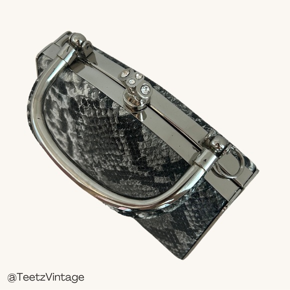 RETRO VINTAGE FAUX SNAKESKIN MINI PURSE - Picture 7 of 8